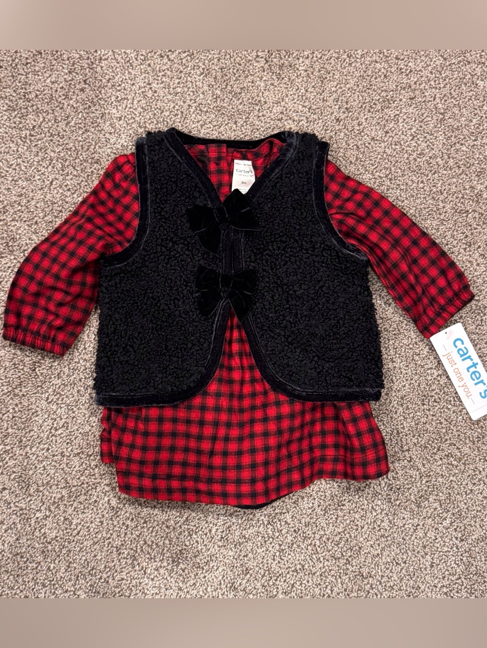 Baby 3 Months Vest Over Dress